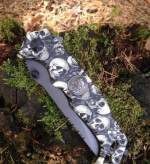 Takticky Vyskakovací Nôž Skull – fotka 2